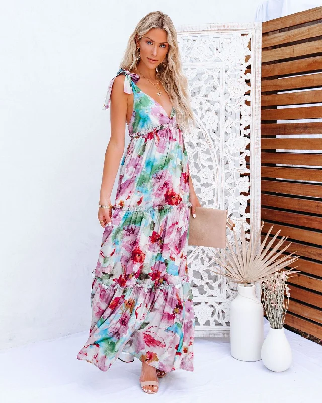 women's flowy dressesBeyond The Waterfall Pocketed Tiered Maxi Dress - FINAL SALE