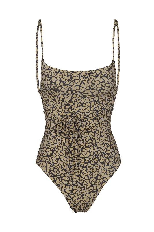 Halter Bikini FemaleK.M. Tie One-Piece in Infinity Floral Print