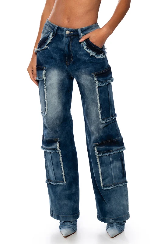 BABY GIRL CARGO JEANS