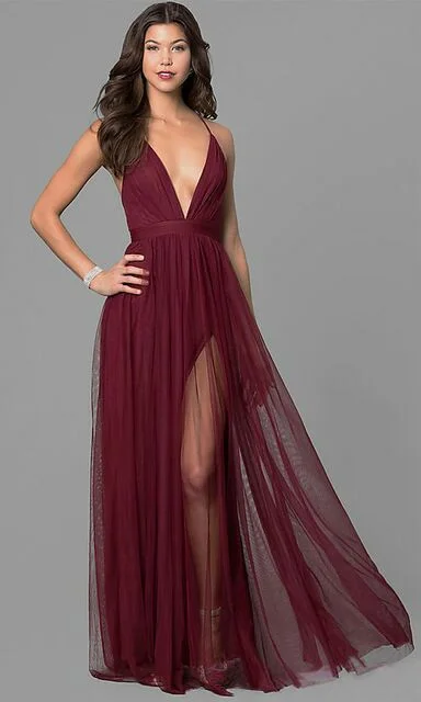 Cocktail DressPetal Dust Maxi Dress - Wine