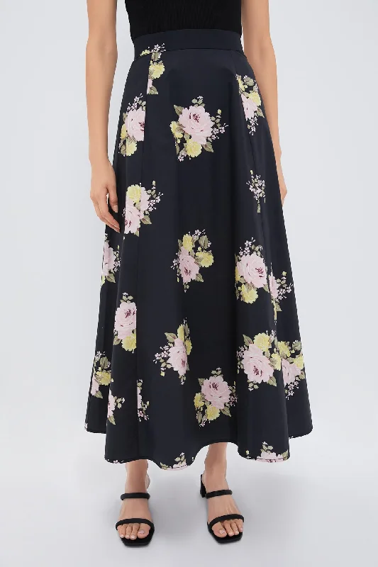 Casual DressBlack Posy Poplin Maxi Skirt