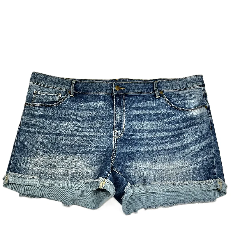 women's stretch shortsBlue Denim Shorts By Ava & Viv, Size: 22w