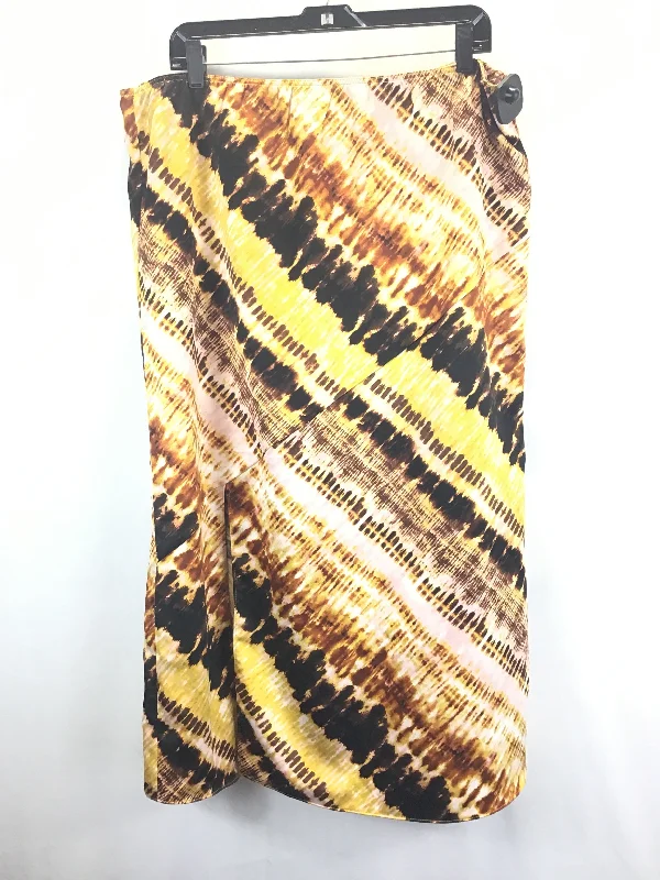 women's evening skirtsBlack & Yellow Skirt Maxi Marc New York, Size Xl