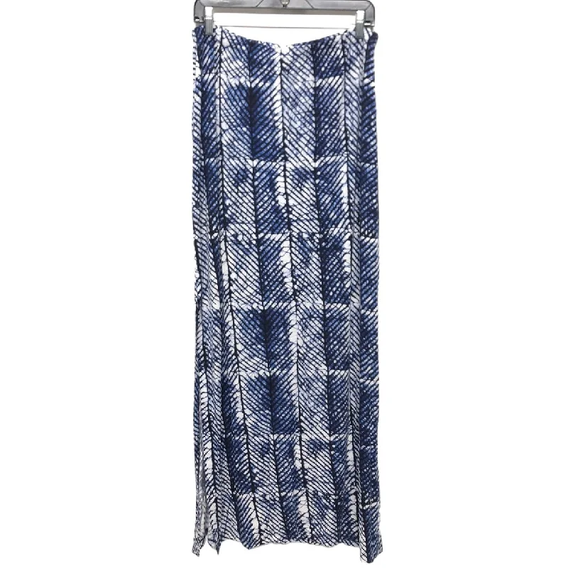 women's lace-up skirtsBlue & White Skirt Maxi Michael By Michael Kors, Size 1x