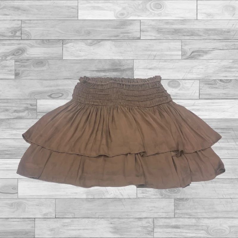 women's leather skirtsBrown Skirt Mini & Short Current Air, Size M