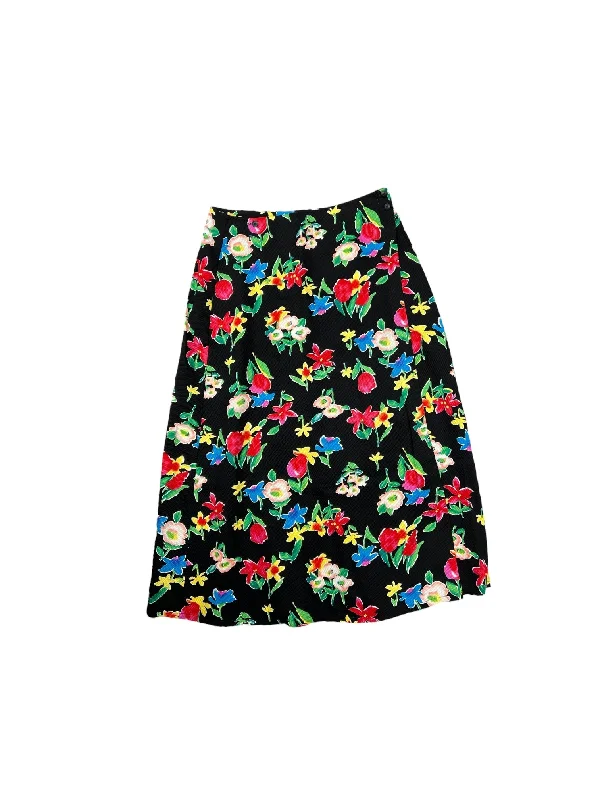 women's satin skirtsFloral Print Skirt Maxi Ruff Hewn, Size 16