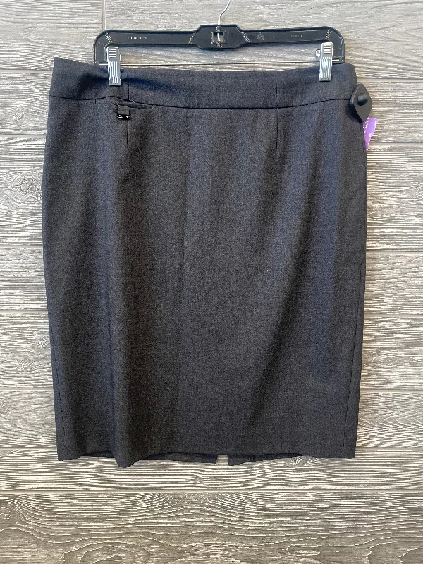 women's striped tulip skirtsGrey Skirt Midi Calvin Klein, Size L