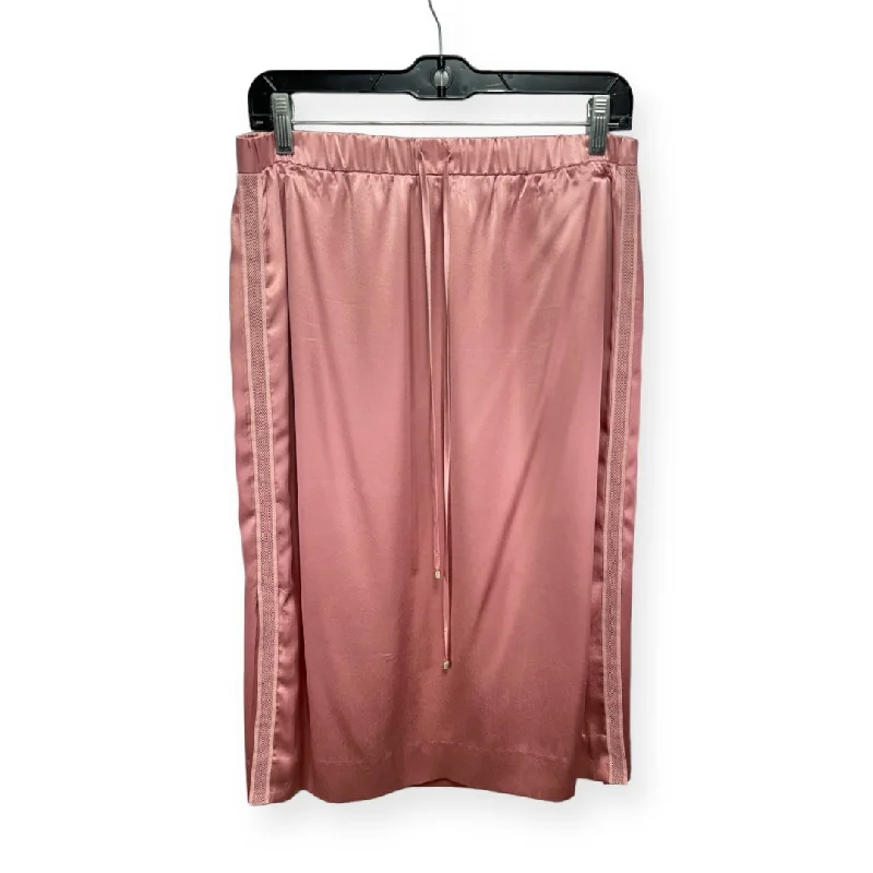 women's elastic-waisted skirts for pregnancyMauve Skirt Midi Etcetra, Size 8