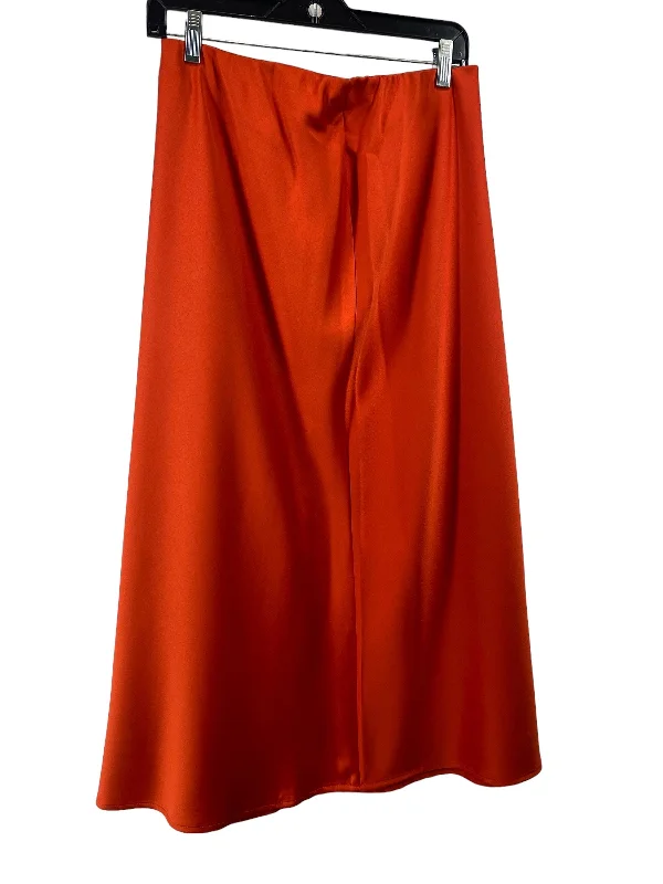 women's flowy midi skirts with pocketsOrange Skirt Maxi A New Day, Size M