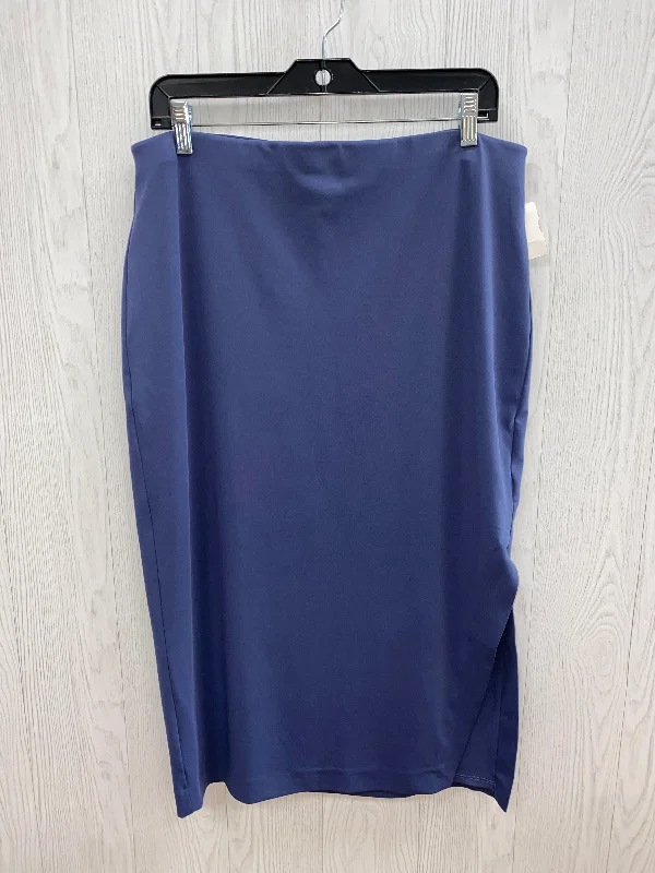 women's floral pleated skirtsSlate Blue Skirt Midi Express, Size L