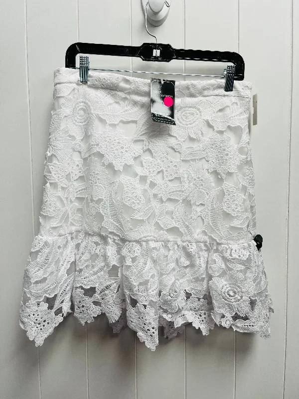 women's breathable cocktail skirtsWhite Skirt Mini & Short Versona, Size 10