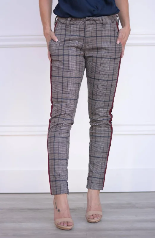 women's low-slung pantsBlaire Trouser In Plaid Navy