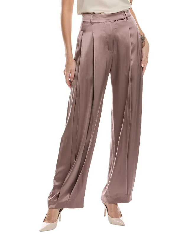 women's casual pantsBrunello Cucinelli Silk-Blend Pant