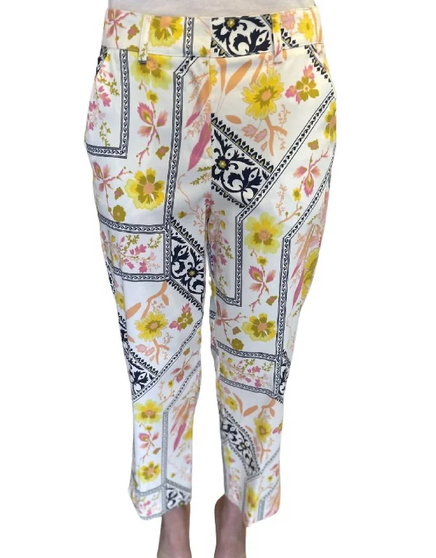 women's cool pantsClara Stretch Sateen Pants In Multi Color