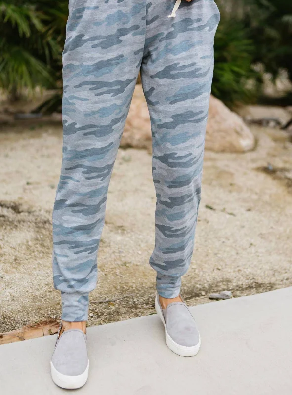 women's luxury pantsJogger In Blue Camo