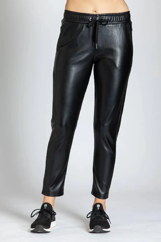 women's adventure pantsJogger Inspired Trouser In Black