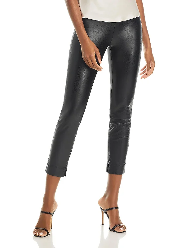 women's embroidered pantsKatherine Womens Faux Leather Toothpick Skinny Pants