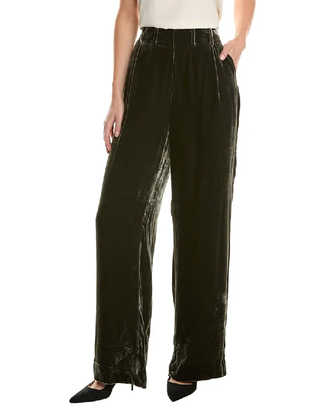 women's convertible pantsMarie Oliver Ashlyn Velvet Silk-Blend Pant