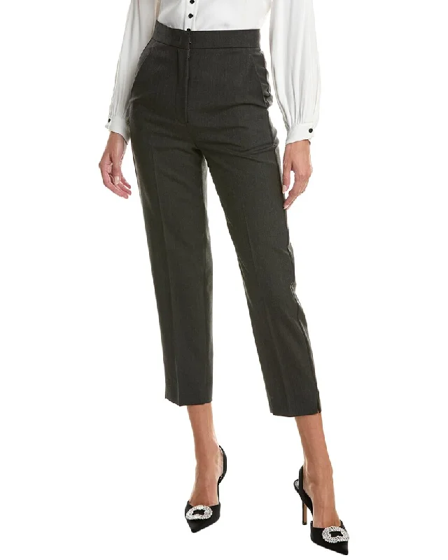 women's designer pantsMax Mara Mira Wool, Mohair & Silk-Blend Trouser