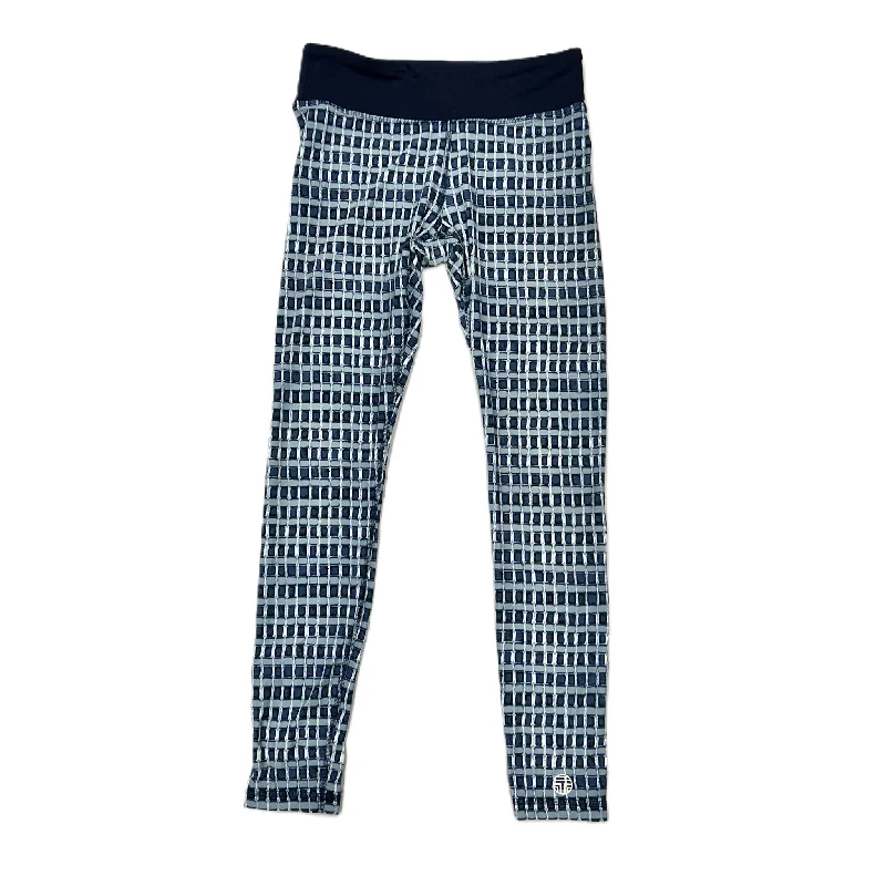 women's casual pantsPants Designer By Tory Burch In Blue & White, Size: S