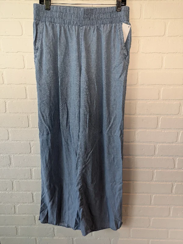 women's luxury pantsPants Wide Leg By Calvin Klein In Blue Denim, Size: 8