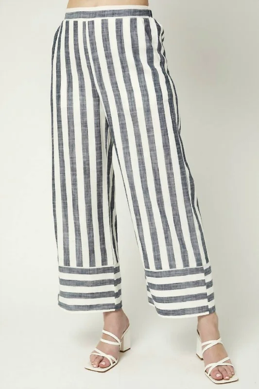 women's skinny pantsThe Good Life Stripe Pant In Navy/white