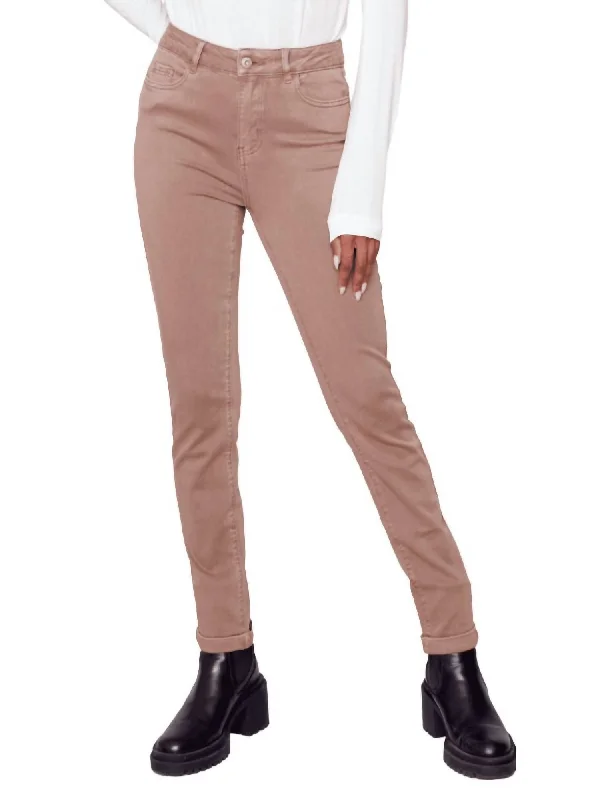 women's chiffon pantsTwill Cuff Pant In Truffle