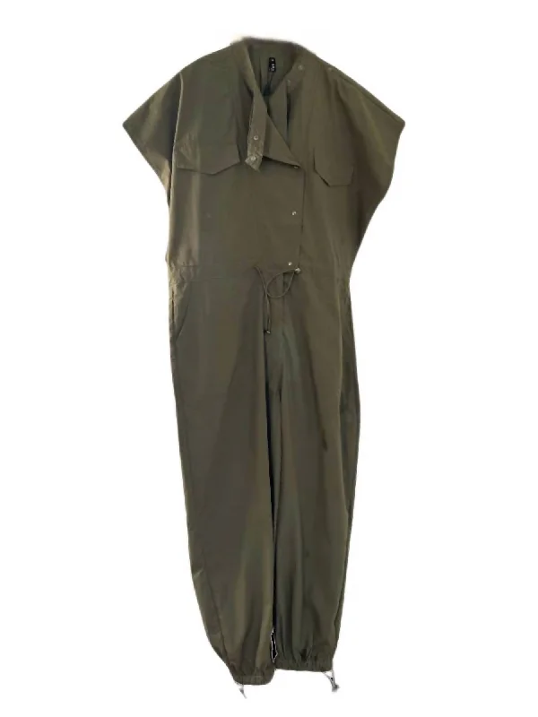 women's casual pantsUtility Jumpsuit In Olive