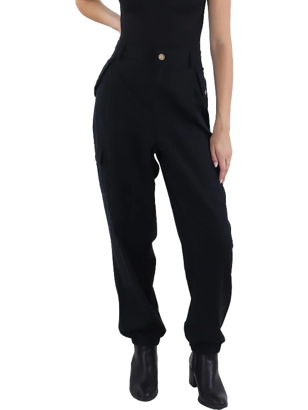 women's cool pantsWomens High Rise Cargo Jogger Pants