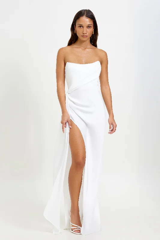 women's A-line dressesAura Dress - White