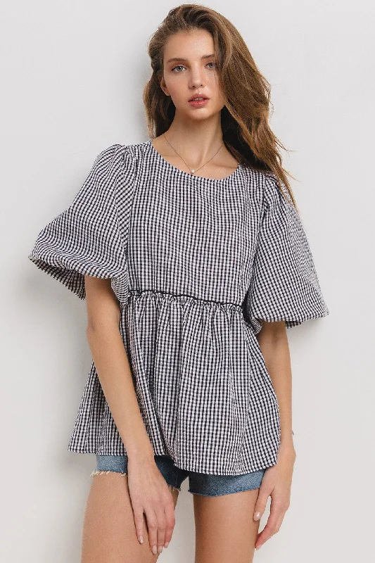 women's maximalist dressesPicnic Date Black Gingham Top