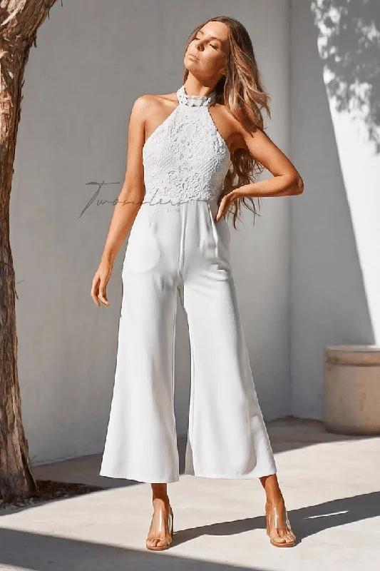 Tall Women DressBree Jumpsuit - White