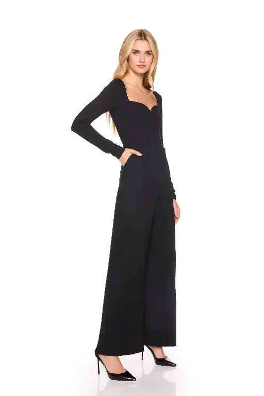 women's bridesmaid dressessweetheart long sleeve jumpsuit