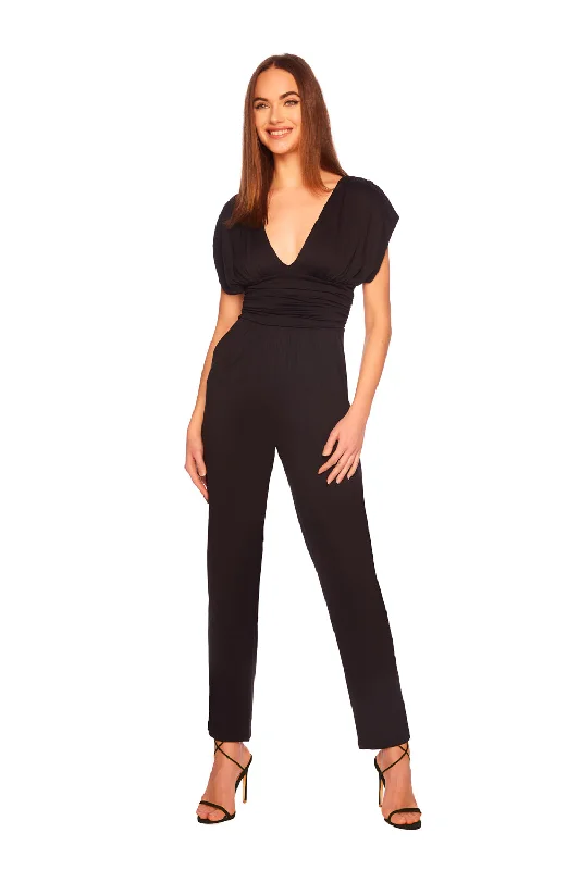 women's hourglass figure dressesgathered v jumpsuit