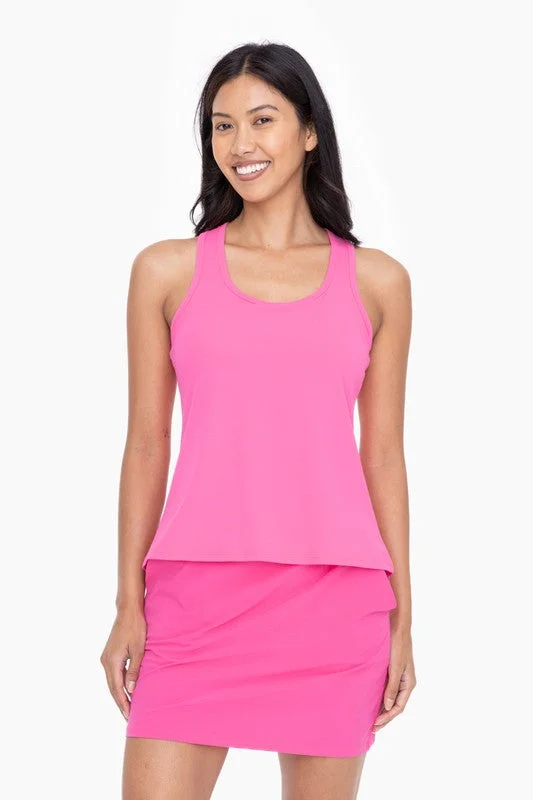 women's neon dressesMono B Hot Pink Racerback Active Tank