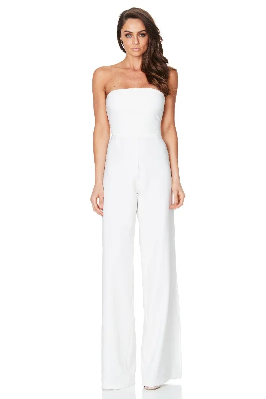 women's off-the-shoulder dressesNookie Glamour Jumpsuit - Ivory