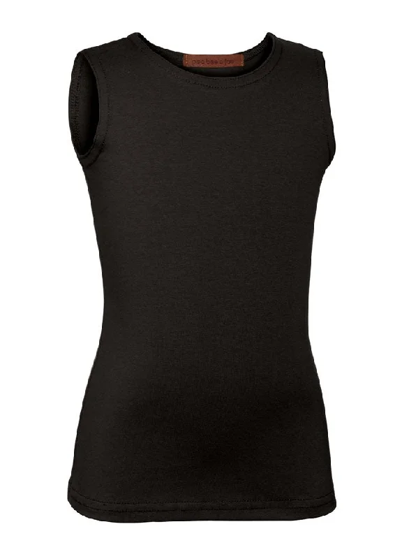 women's tops in solid colorsPB&J Girls Modal Sleeveless Shell - Black