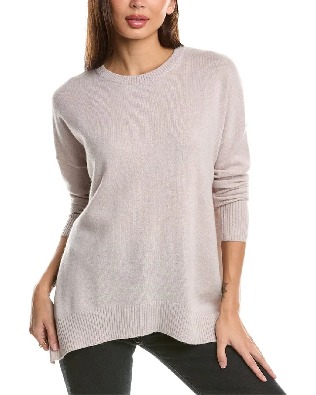 Fashionable SweatersForte Cashmere Easy Crew Cashmere Pullover