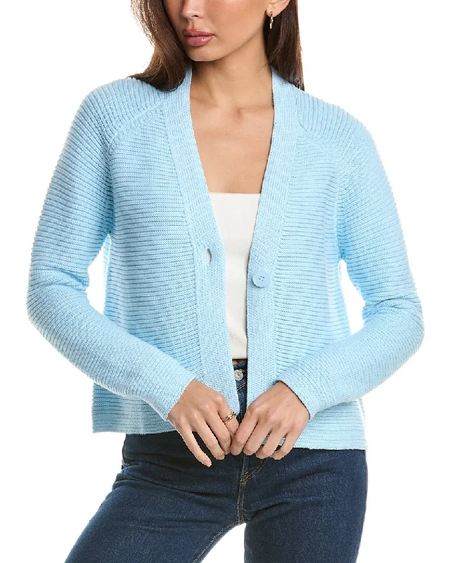 Patterned SweatersForte Cashmere Garter Button Cardigan