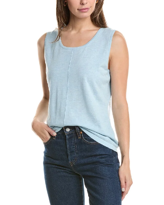 Wholesale Affordable Women's SweatersForte Cashmere Seamed Silk & Cashmere-Blend Tank