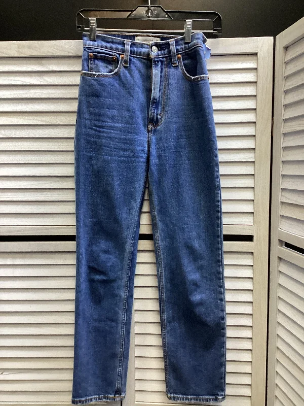 Jeans Skinny By Abercrombie And Fitch In Blue Denim, Size: 2