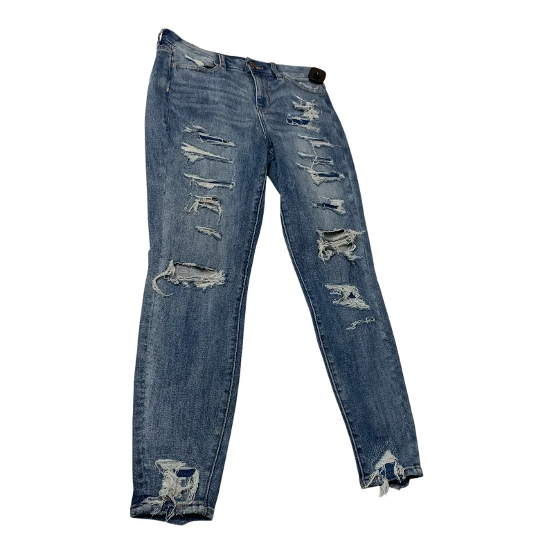 Jeans Skinny By American Eagle In Blue Denim, Size: 6