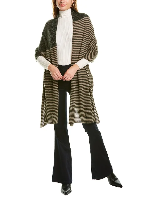 Women's SweatersPortolano Stripes & Lurex Cashmere Wrap