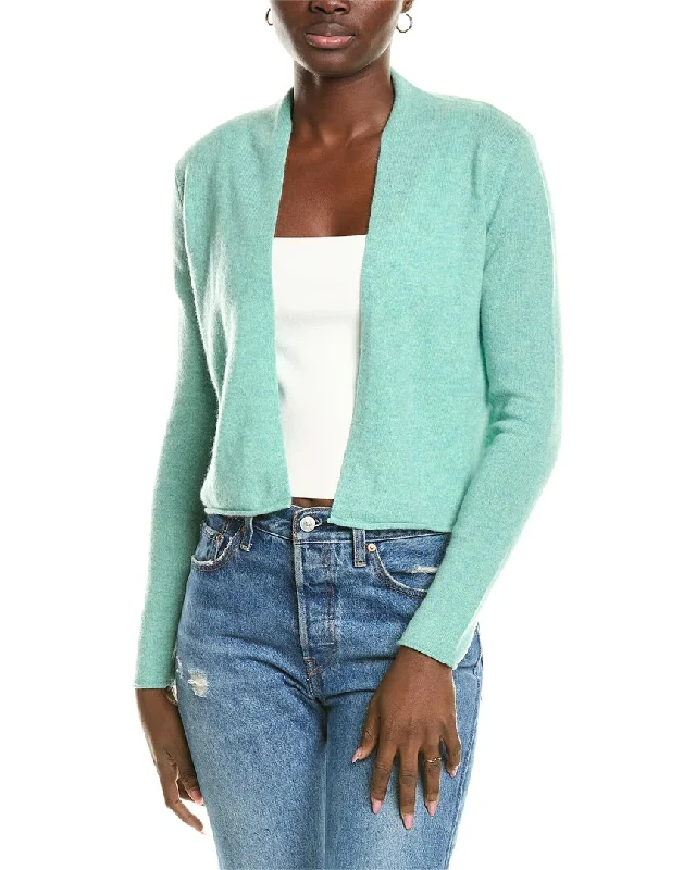 Quick-Dry Sweaterssofiacashmere Cropped Open Cashmere Cardigan