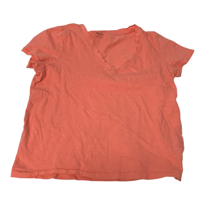 women's tops with bell sleevesTop Short Sleeve Basic By Madewell In Peach, Size: S