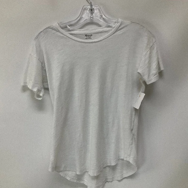 women's tops for those who want to make a fashion statementTop Short Sleeve Basic By Madewell In White, Size: Xxs