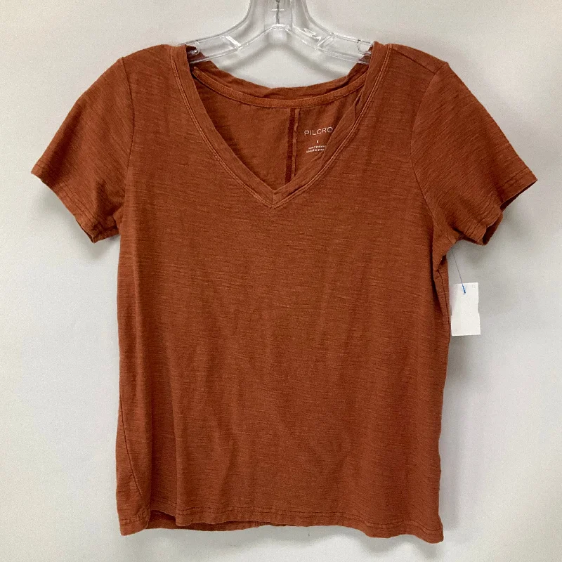 women's tops with cinched waistsTop Short Sleeve Basic By Pilcro In Brown, Size: S