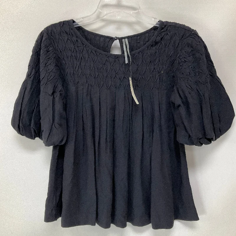 lace women's topsTop Short Sleeve By Anthropologie In Grey, Size: S