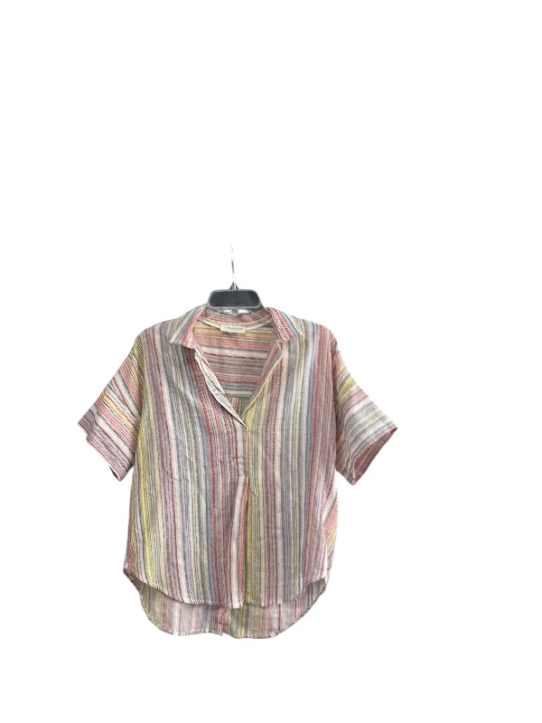 women's tops with cinched waistsTop Short Sleeve By Anthropologie In Multi-colored, Size: S