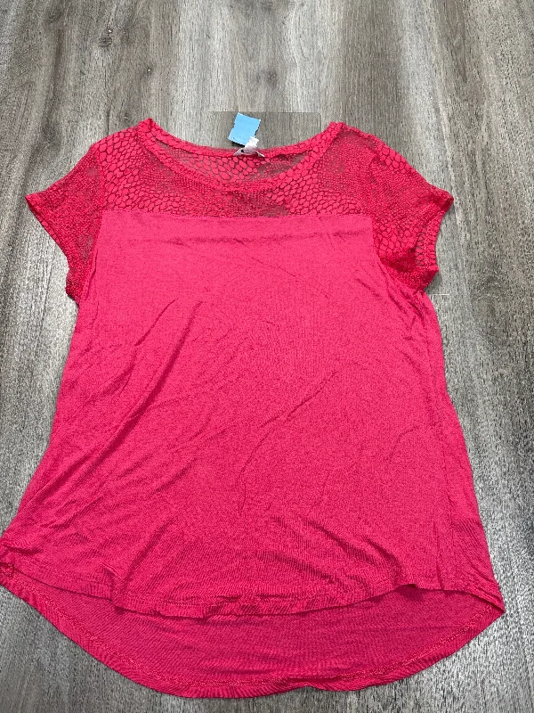 long-sleeved women's topsTop Short Sleeve By Calvin Klein In Coral, Size: Xl